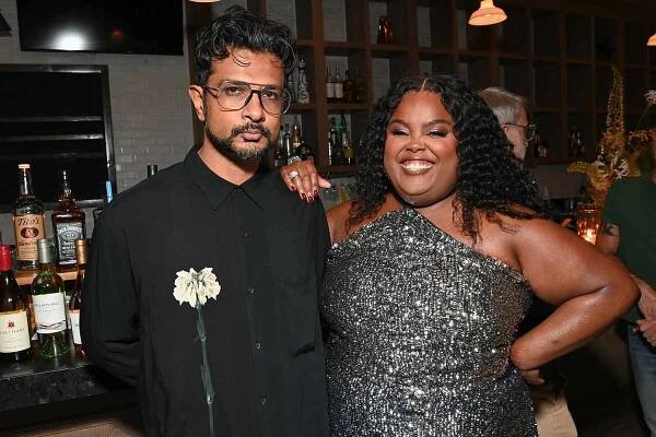 Utkarsh Ambudkar and Danielle Pinnock attend the CBS Studios SDCC Cocktail Reception during San Diego Comic-Con