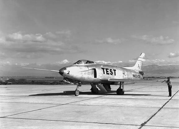 The large NACA ducts on the North American YF-93A didn’t feed enough engine air for maximum performance.