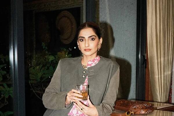 Sonam Kapoor's latest olive and khaki-toned look featured two homegrown brands