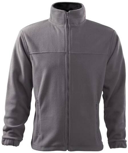 MALFINI Pánská fleecová mikina Jacket - Ocelově šedá | S