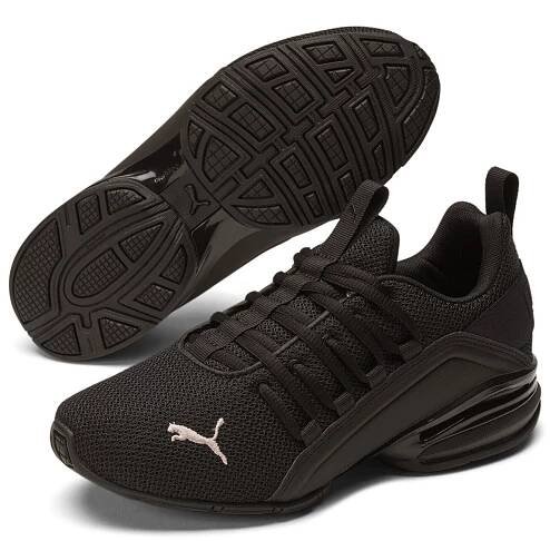 Puma Axelion 19409303 Womens Black Mesh Lace Up Athletic Running Shoes