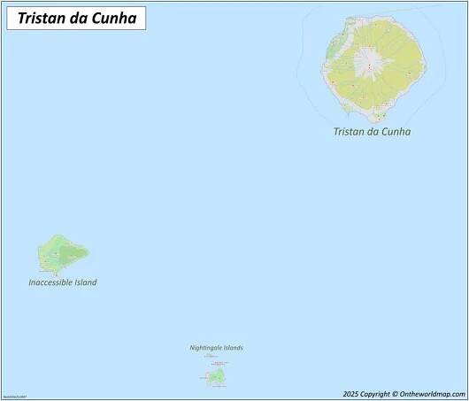 Map of Tristan da Cunha Islands
