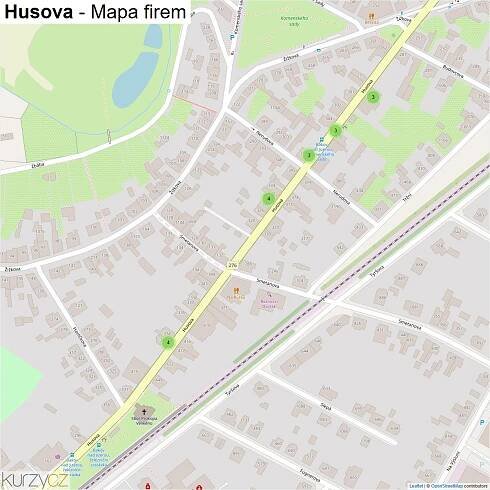 Husova - mapy | Kurzy.cz