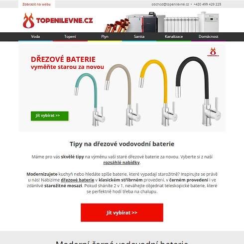 Tipy na dřezové vodovodní baterie