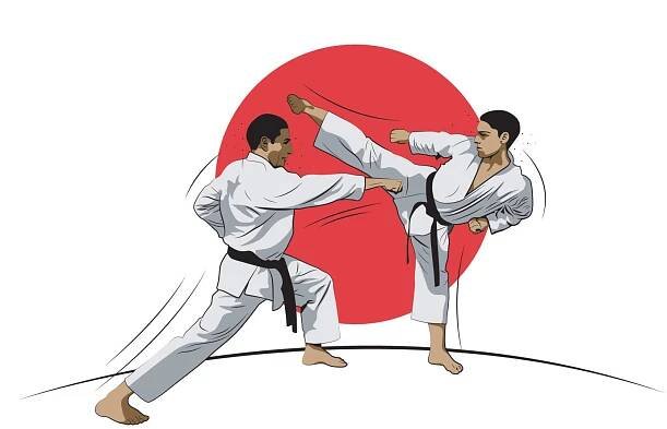 Karate Drawing Fight Japan Flag Wallpaper