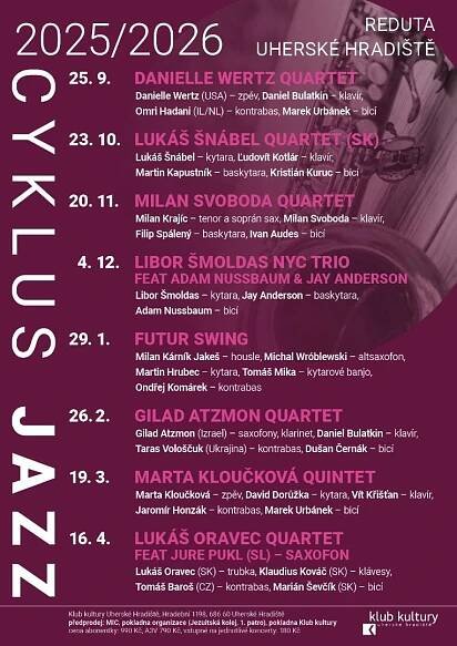 Předprodej abonmá JAZZ a MUSICA - Klub kultury Uherské Hradiště