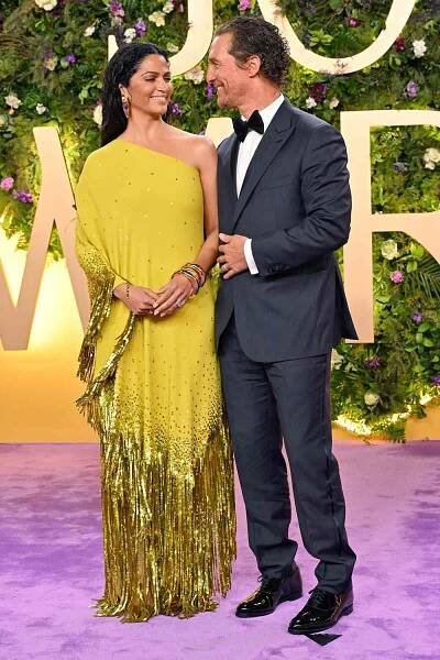 Camila Alves McConaughey and Matthew McConaughey attend the 2025 Joy Awards at The Venue on January 18, 2025 in Riyadh, Saudi Arabia.