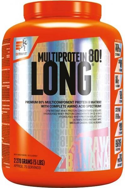 Extrifit Long 80 Multiprotein - 30 g, jahoda-banán
