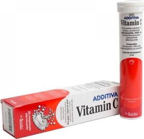 ADDITIVA VITAMIN C BLUTORANGE POR 1000MG TBL EFF 20