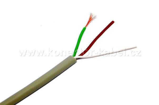 LifYY 3x0,04 mm2, nestíněný, OD 2,6 mm, PVC, šedý