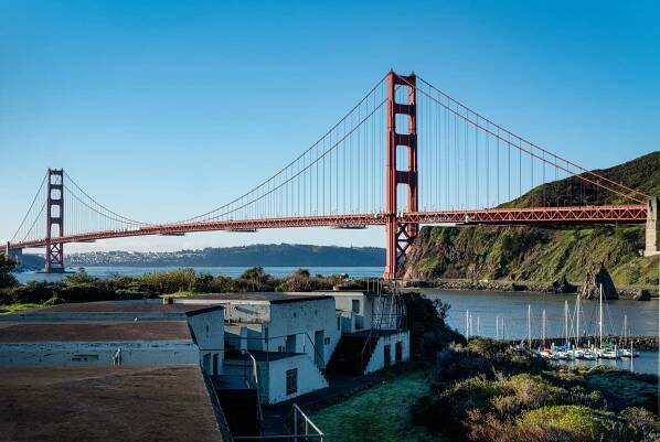 Golden Gate Bridge Při Západu Slunce V San Franciscu · Základová fotografie zdarma