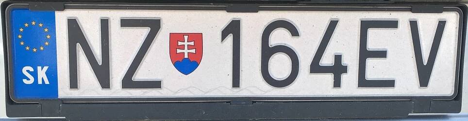 Registrační značka: NZ - Nové Zámky, foto: vlastní