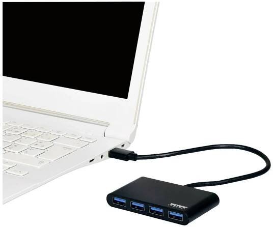 PORT Designs 900121 4 porty USB 3.0 hub černá