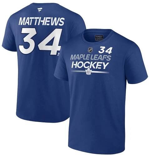Auston Matthews Toronto Maple Leafs Fanatics Authentic Pro Prime Name & Number T-Shirt - Blue