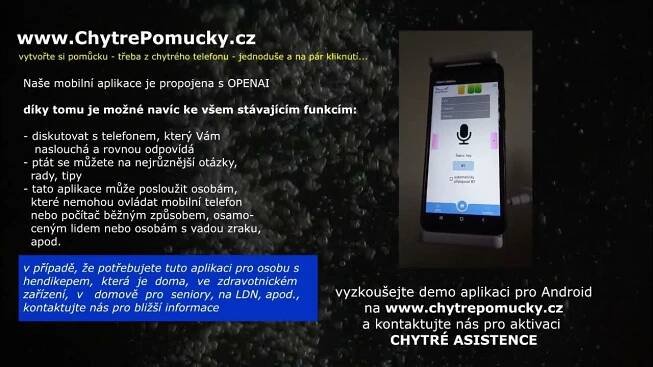 ChytrePomucky.cz - mobilní aplikace s OPENAI - diskutujte s mobilním telefonem