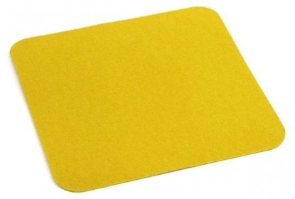 Žlutá korundová protiskluzová páska (dlaždice) FLOMA Standard - délka 14 cm, šířka 14 cm, tloušťka 0,7 mm