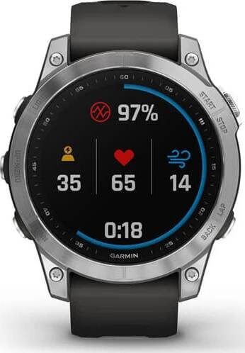 Garmin fēnix 7 Standard Edition Silver/Graphite Silicone Band