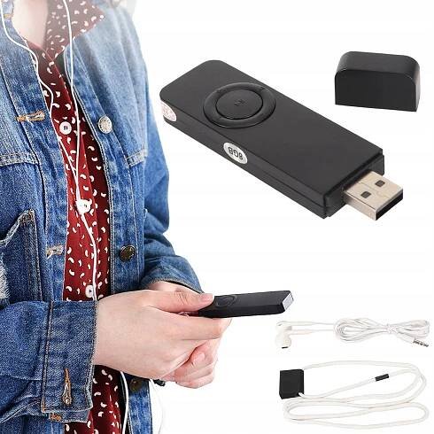 PŘENOSNOST MP3 PŘEHRÁVAČ USB 8 G ČERNÝ