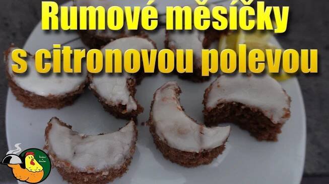 Rumové měsíčky s citronovou polevou