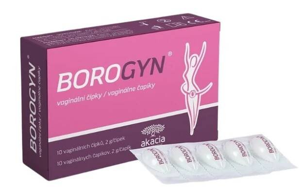 Borogyn vaginální čípky 10x2g