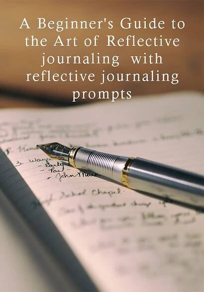 A Beginner's Guide to the Art of Reflective journaling with prompts to start.