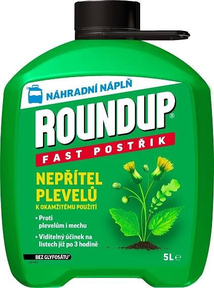 ROUNDUP FAST postřik 5l náhradní náplň bez glyfosátu 550 Kč