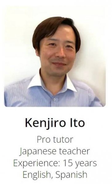 Japanese tutor Kenjiro