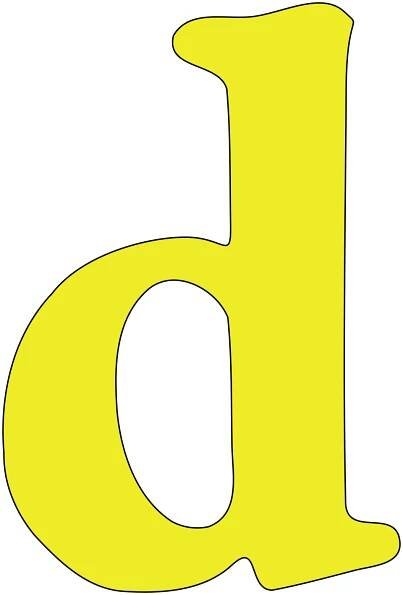 Malé písmeno D | Symboly | Obrázek, Klipart ke stažení