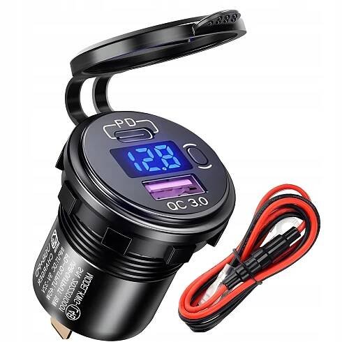 NABÍJECÍ ZÁSUVKA ROZDĚLOVAČ ZAPALOVAČE 12V Automobilový USB-C PANEL 22,5W za 400.00CZK - Allegro