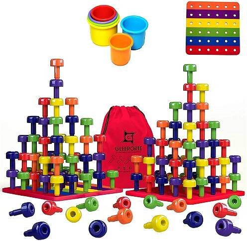 Stacking Peg Board Toy Set
