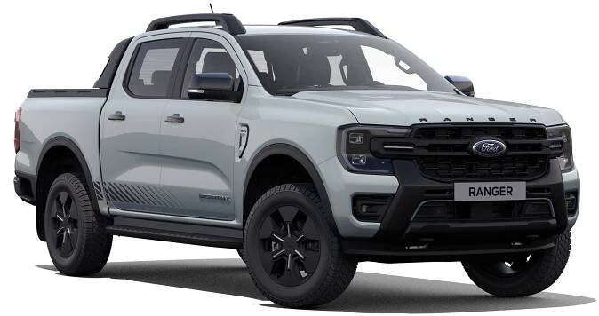 3/4 přední pohled na Ford Ranger Stormtrak