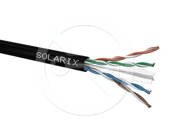 SOLARIX - Instalační kabel Solarix CAT6 UTP PE F ca  venkovní 500m/cívka SXKD-6-UTP-PE