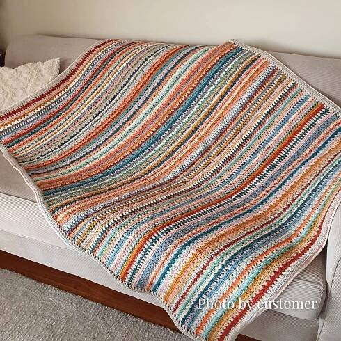 Greenway blanket made with Jewels of the nile yarn pack
