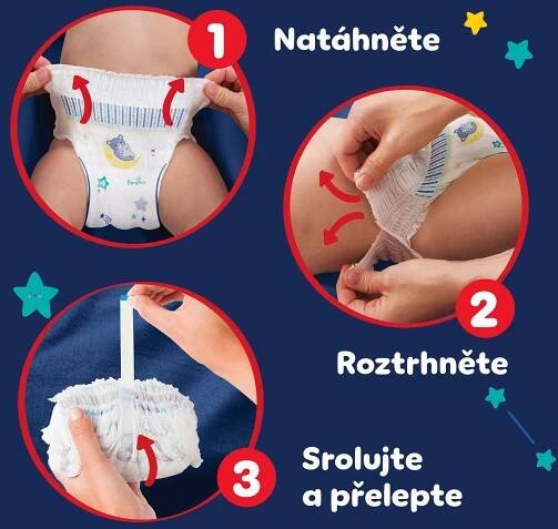 Pampers Night pants plenkové kalhotky 5 (12–17 kg)