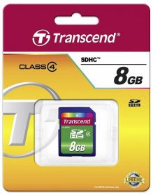 Transcend Standard karta SDHC 8 GB Class 4 : Půhy.cz