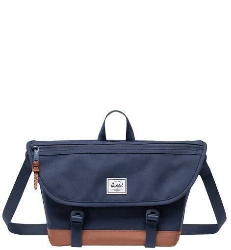 Herschel messenger bag bruin, blauw en multicolor