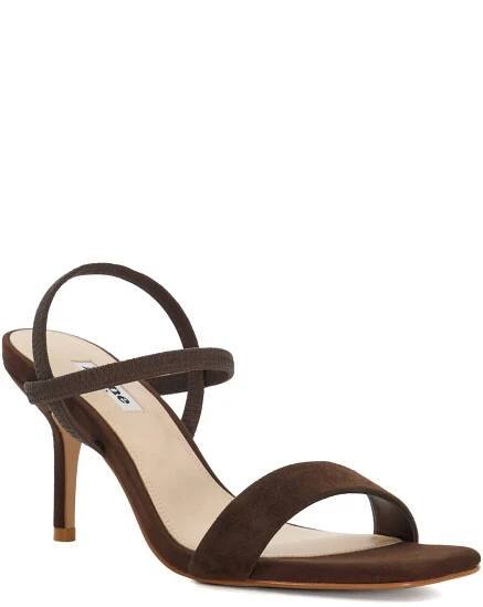 Suede Strappy Stiletto Heel Sandals