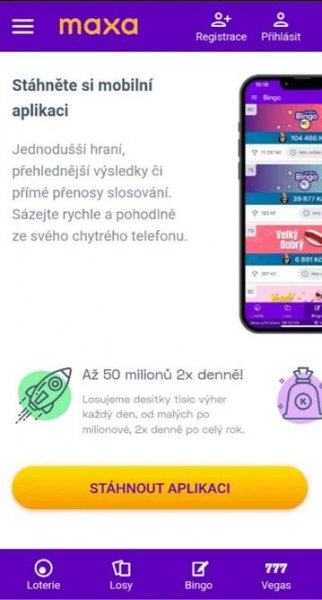 Klikněte na tlačítko „Stáhnout aplikaci“
