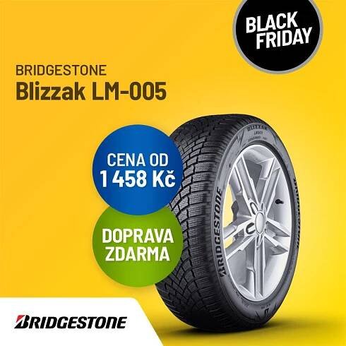Sleva až 20 % na Bridgestone Blizzak LM-005 s Black Friday