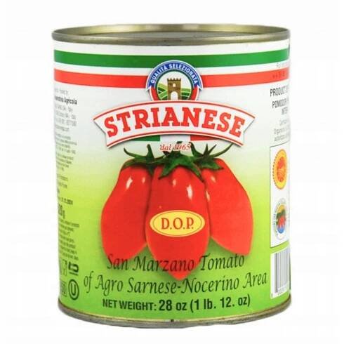 Rajčata San Marzano 800 g - Strianese pelati loupané DOP pizza neapolitana