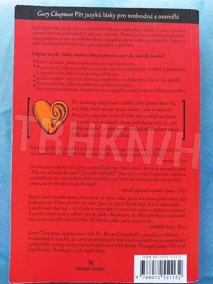 Kniha Pět jazyků lásky pro svobodné a osamělé - (odhalte svůj jazyk lásky) - Trh knih - online antikvariát