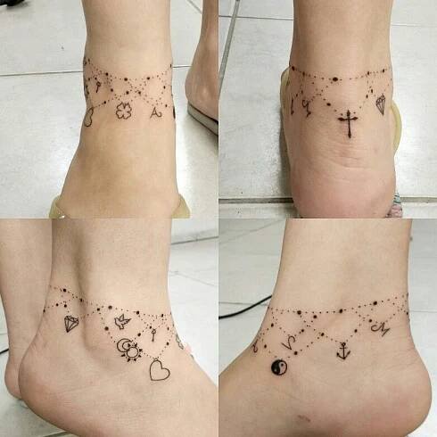 Fashion and Lifestyle | Ankle bracelet tattoo, Anklet tattoos, Inner ankle tattoos
