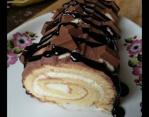 Piškotová roláda s mascarpone