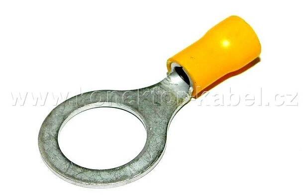 Oko kabelové 4-6mm2/ 13mm, izolované, žluté, PVC