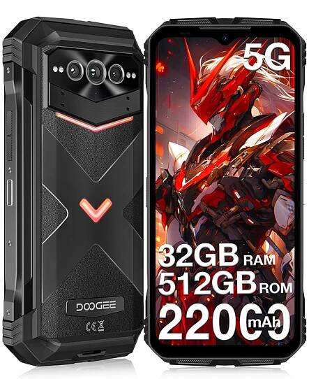 Mobilní telefon 5G - vysoce výkonná baterie 22000 mAh - 16 GB RAM + 256 GB ROM