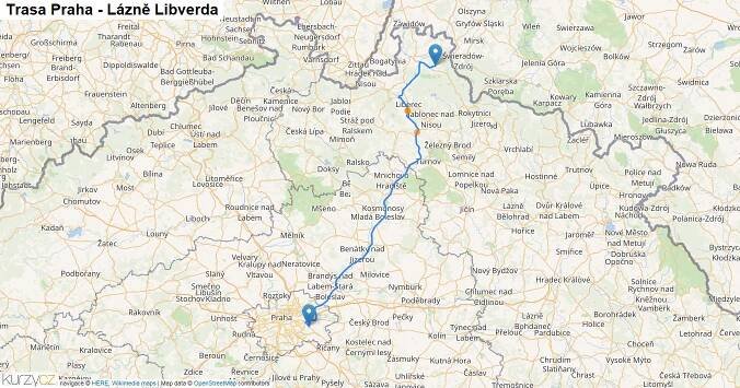 Plánování trasy Praha - Lázně Libverda - doprava | Kurzy.cz