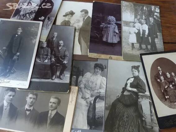 Staré kabinetní fotografie, kabinetky