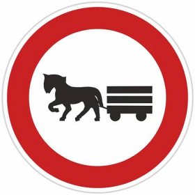Dopravní značky plechové - Zákazové: Zákaz vjezdu potahových vozidel (B9)