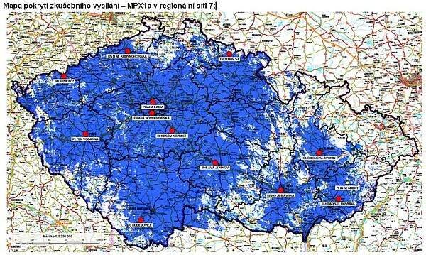 ČT 1 HD, ČT 2 HD a ČT Sport HD odstartovaly v DVB-T. Využívají Regionální síť 7