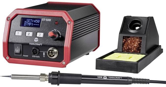 TOOLCRAFT ST-50D digitální pájecí stanice, 50 W, 150 - 450 °C : Půhy.cz